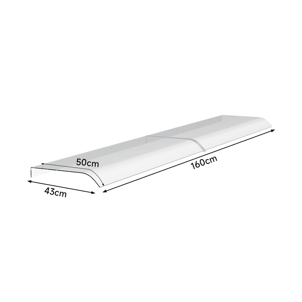 1M / 1.2M / 1.6M / 2M Transparent Arc Awning Canopy for Window and Door - House Comfort