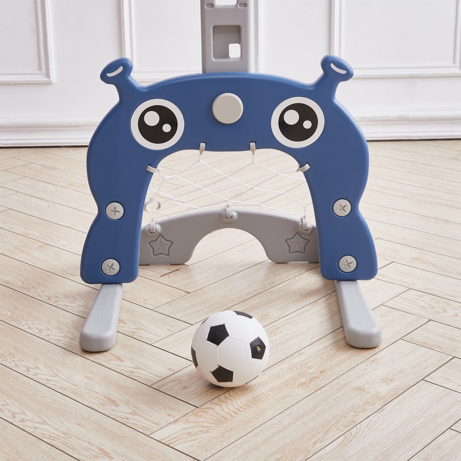 2 - in - 1 Adjustable Kids Basketball Hoop with Football Goal - House Comfort