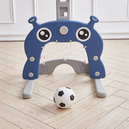 2 - in - 1 Adjustable Kids Basketball Hoop with Football Goal - House Comfort