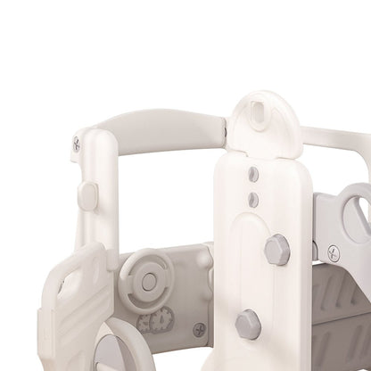 2 In 1 Indoor Kids Bus Toddlers Safety Climber Playset with Slide - House Comfort