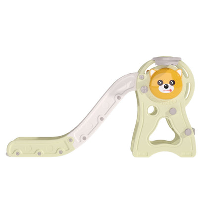 2 - in - 1 Sturdy Toddler Slide with Basketball Hoop for Indoor Outdoor - House Comfort