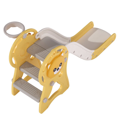 2 - in - 1 Sturdy Toddler Slide with Basketball Hoop for Indoor Outdoor - House Comfort