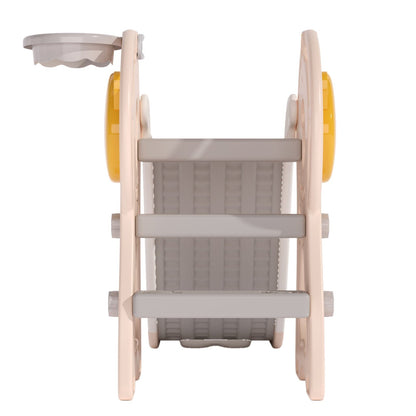 2 - in - 1 Sturdy Toddler Slide with Basketball Hoop for Indoor Outdoor - House Comfort