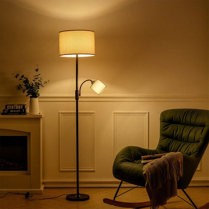 2 - Light Floor Standing Lamp with Adjustable Head - House Comfort