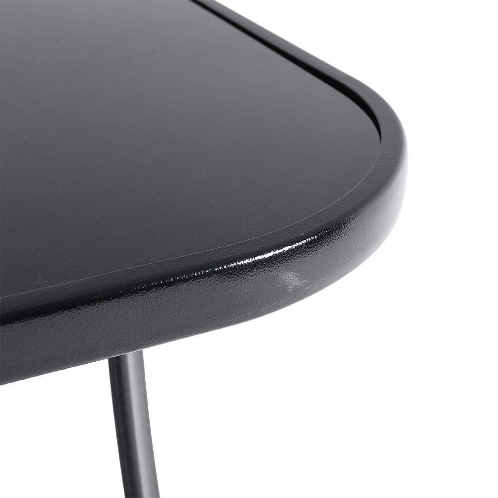 2 Seater Outdoor Table Square Tempered Glass Table and Garden Chairs - House Comfort