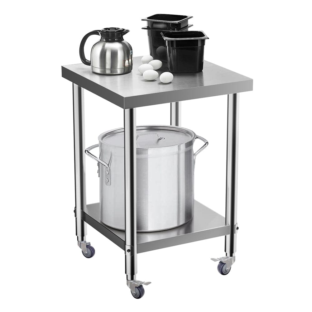 2 Tier Commercial Kitchen Prep and Work Stainless Steel Table - House Comfort