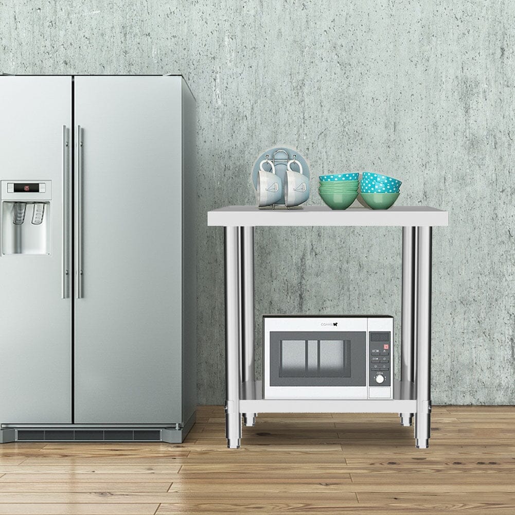 2 Tier Commercial Kitchen Prep and Work Stainless Steel Table - House Comfort