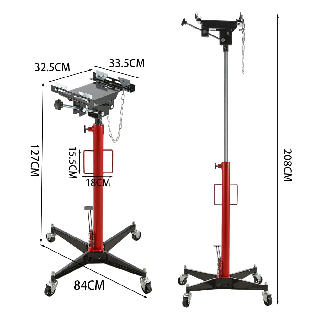 208cm Height 0.5 Ton High Lift Transmission Jack - House Comfort