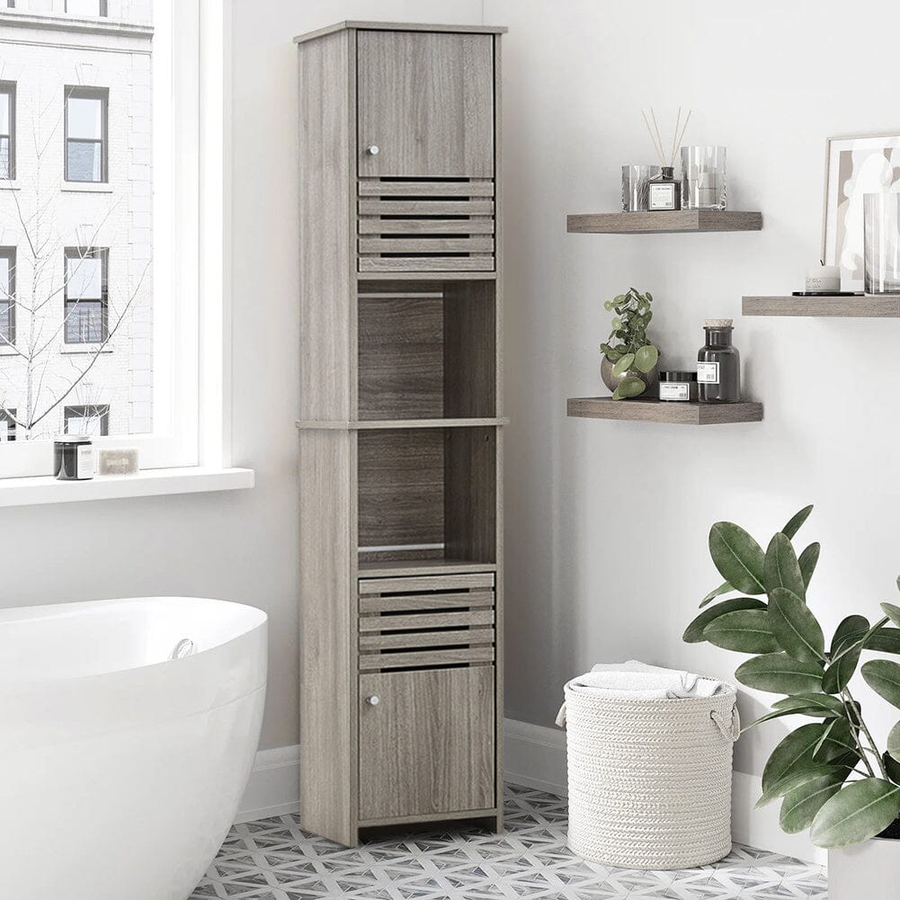 Freestanding Tall Bathroom Storage Cabinet Velora Boutique