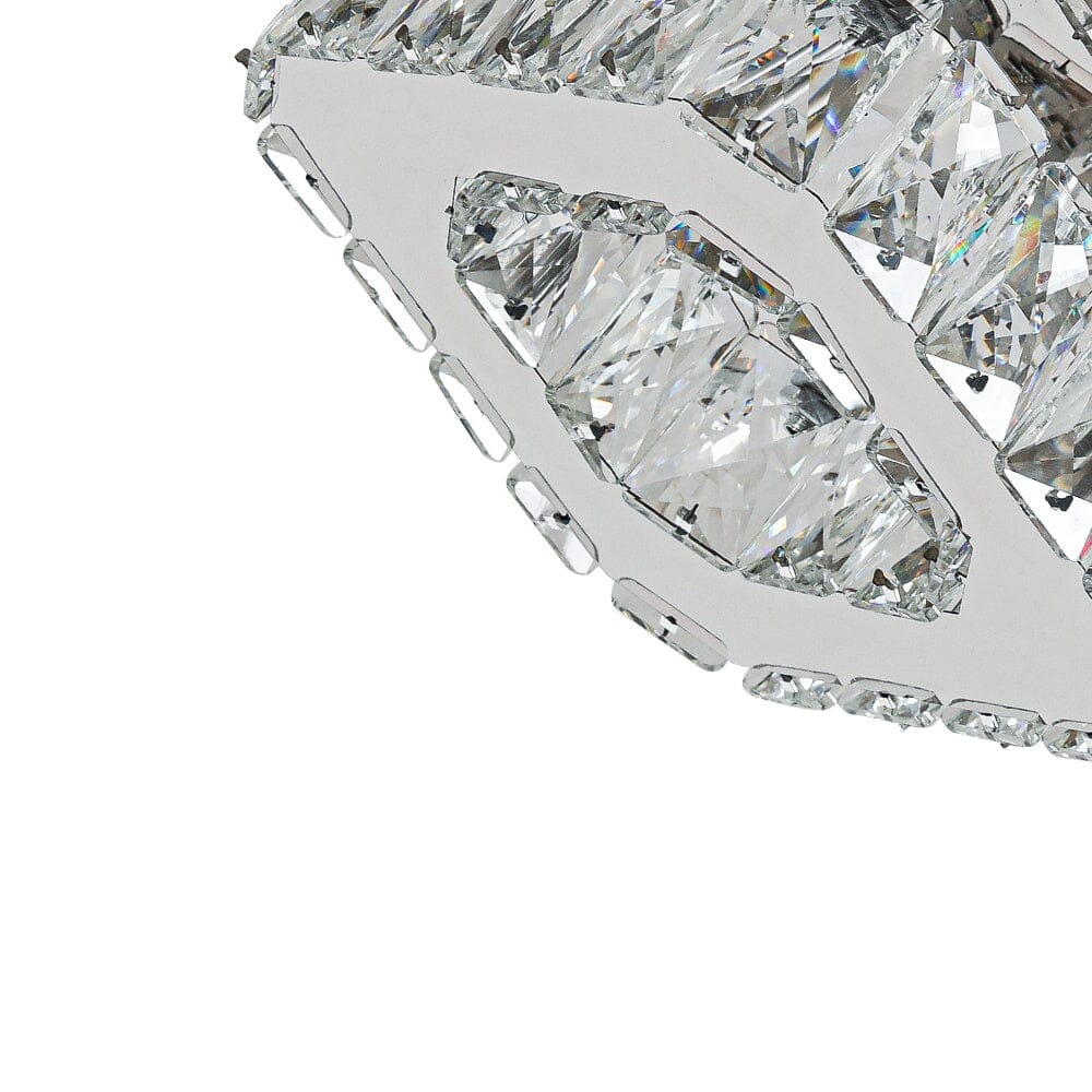 20cm Modern Square Crystal Ceiling Light - House Comfort