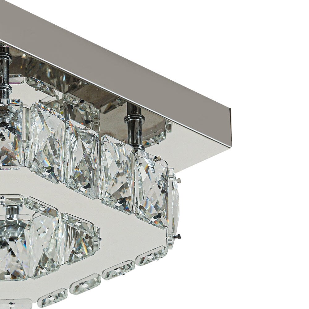 20cm Modern Square Crystal Ceiling Light - House Comfort