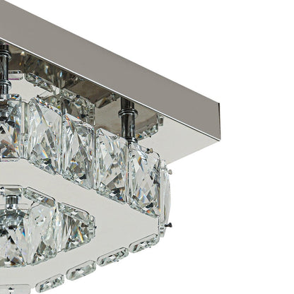 20cm Modern Square Crystal Ceiling Light - House Comfort