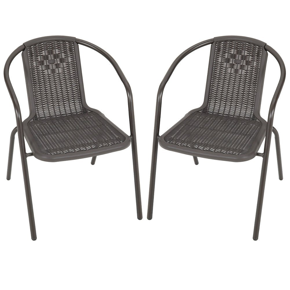 2/4/6 Seater Garden Round Table With Umbrella Hole or Outdoor Chairs - House Comfort