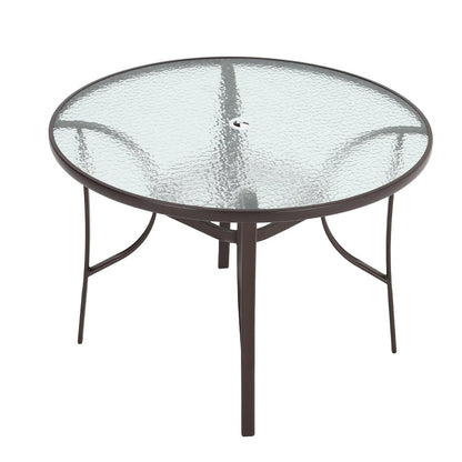 2/4/6 Seater Garden Round Table With Umbrella Hole or Outdoor Chairs - House Comfort