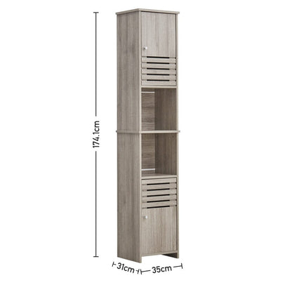 Freestanding Tall Bathroom Storage Cabinet Velora Boutique
