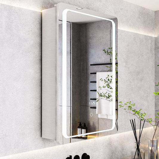 27x20inch LED Illuminated Mirror Cabinet with Sensor Switch - House Comfort