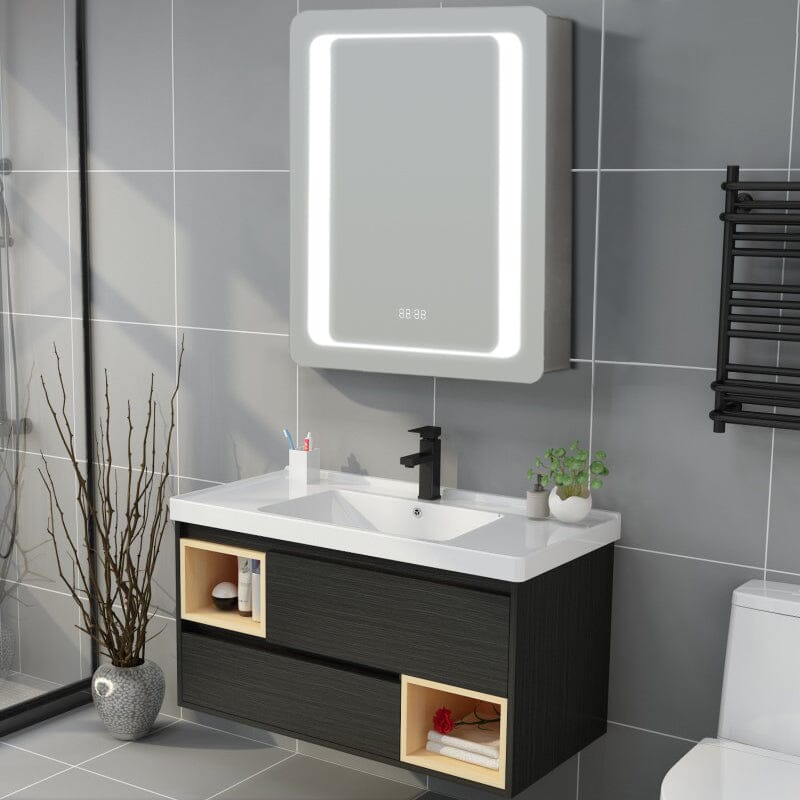 27x20inch LED Illuminated Mirror Cabinet with Sensor Switch - House Comfort