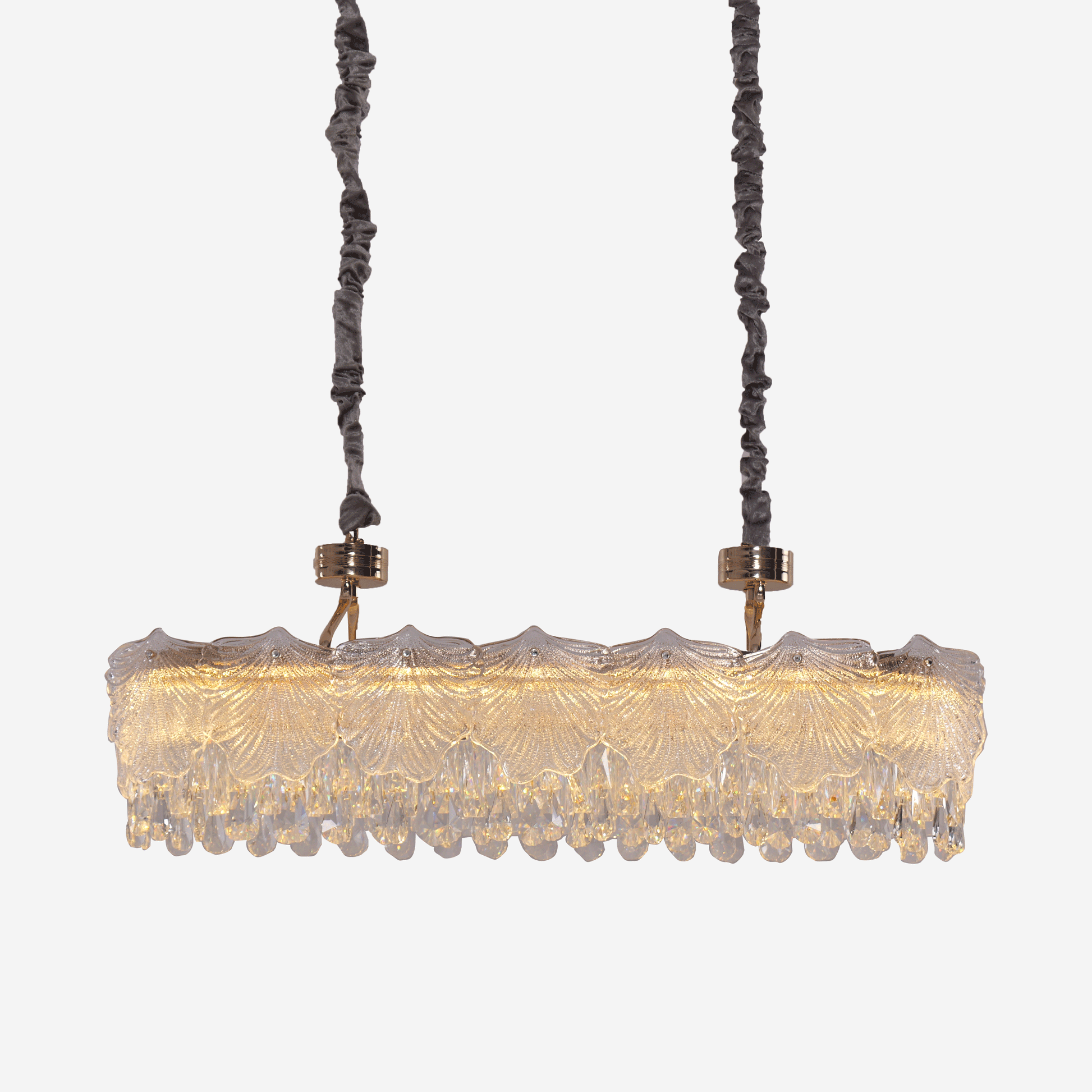 Lightsin Opulent Gold Chandelier Ceiling Light with Crystal Accents Velora Boutique