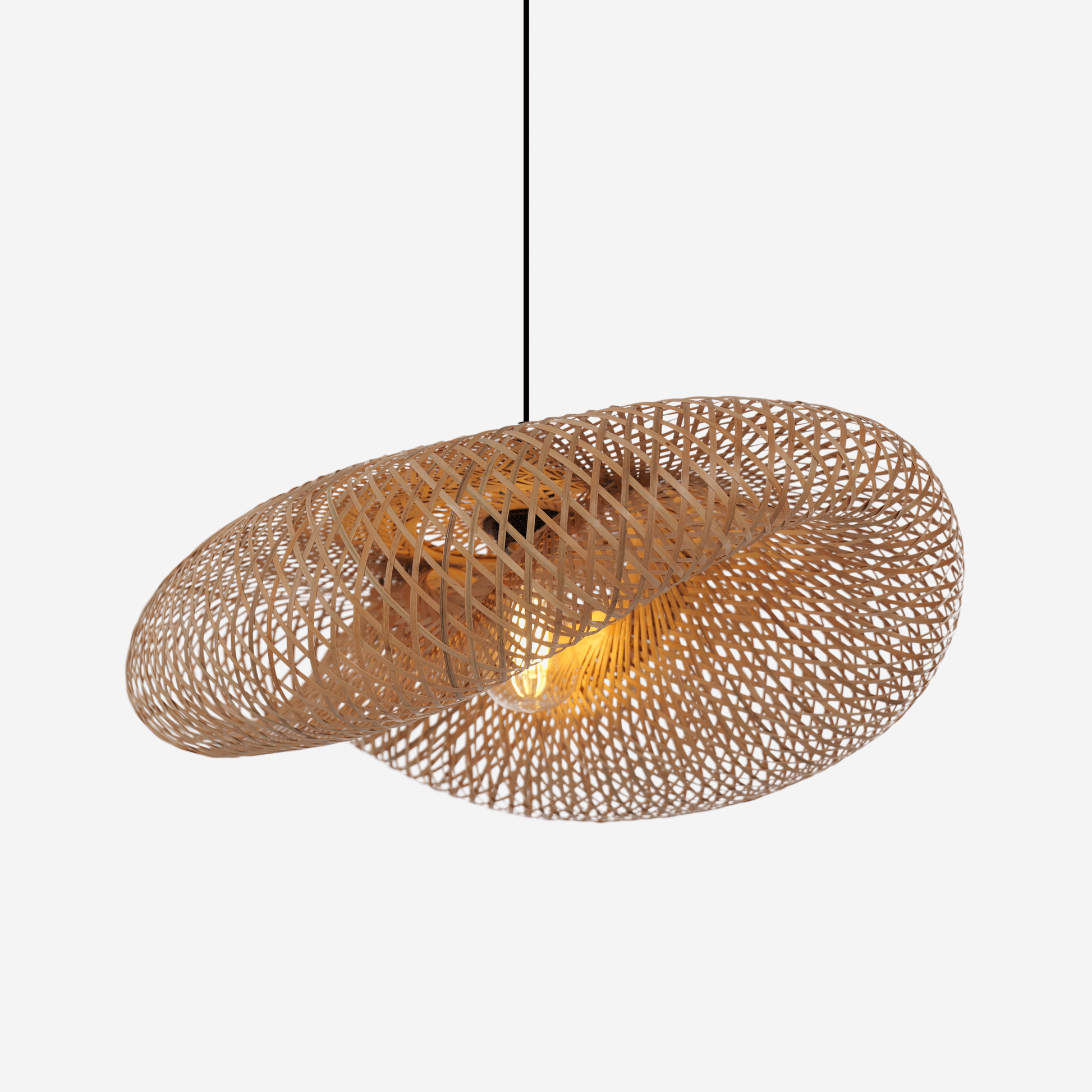 Lightsin Natural Handmade Eco-Friendly Bamboo Pendant Light for Dining Room Velora Boutique