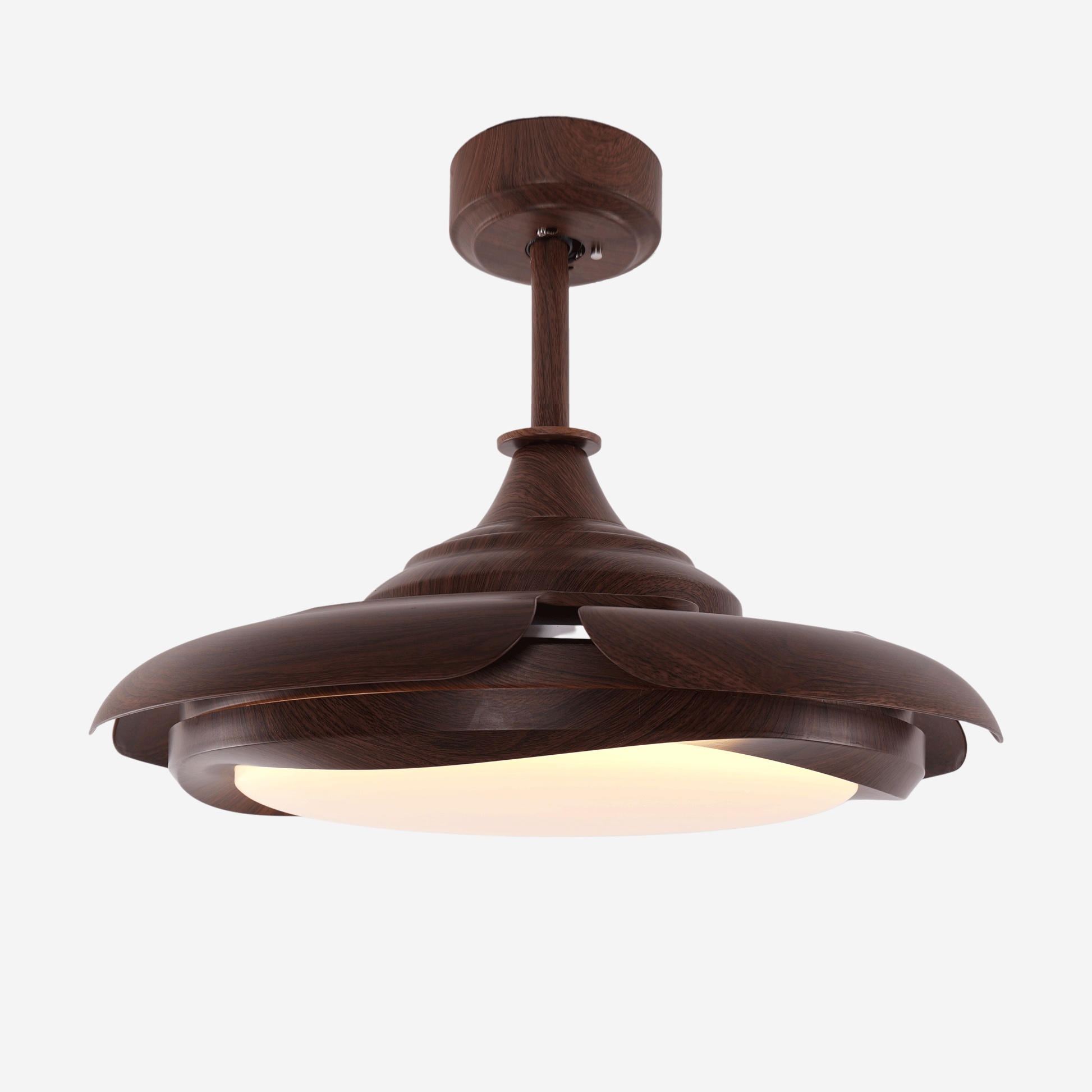 Lightsin Ceiling Fan with Light Copper Halo and Sleek Acrylic Design Velora Boutique
