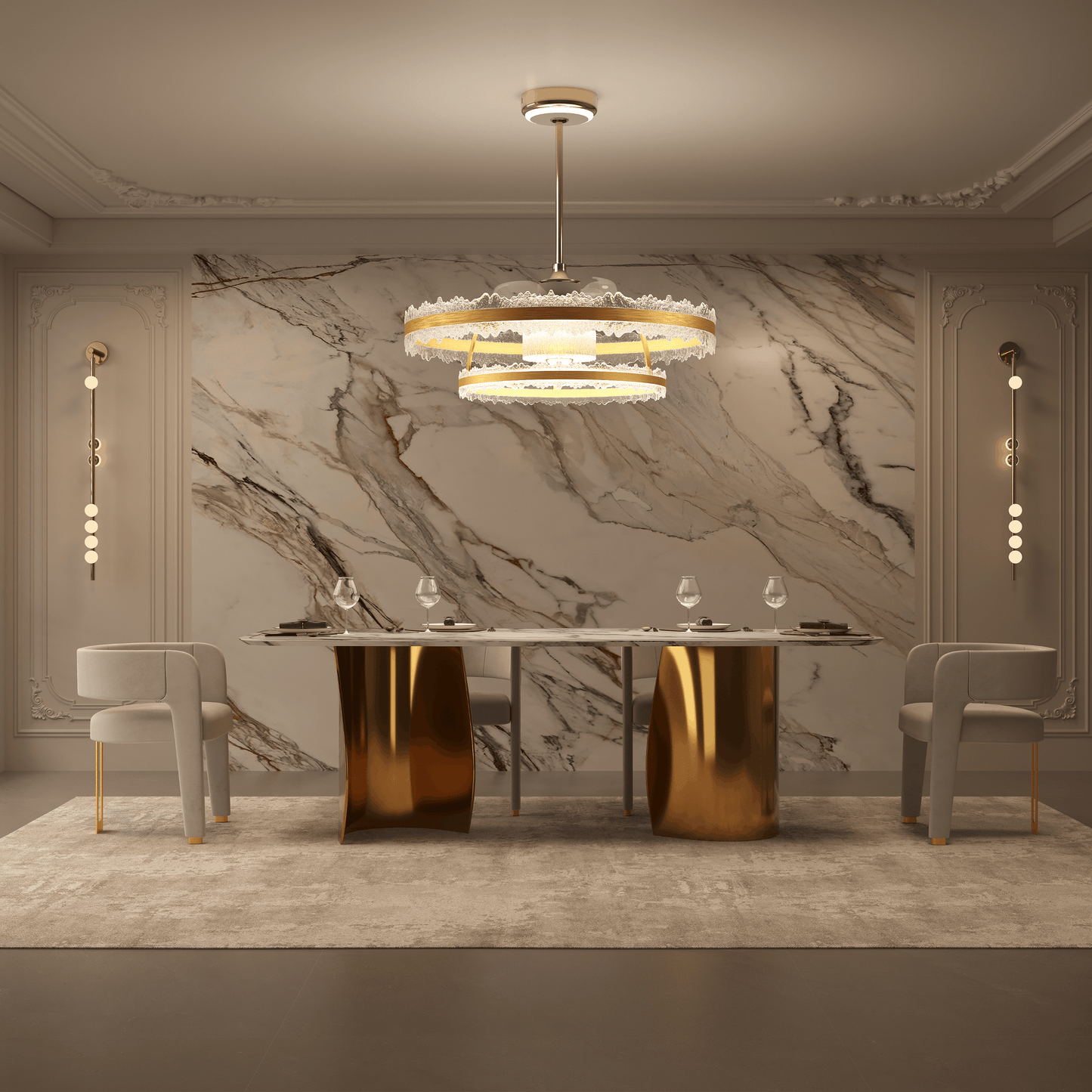 Lightsin Metal Minimalist Acrylic Fan Light with Adjustable Colour Temperature Velora Boutique