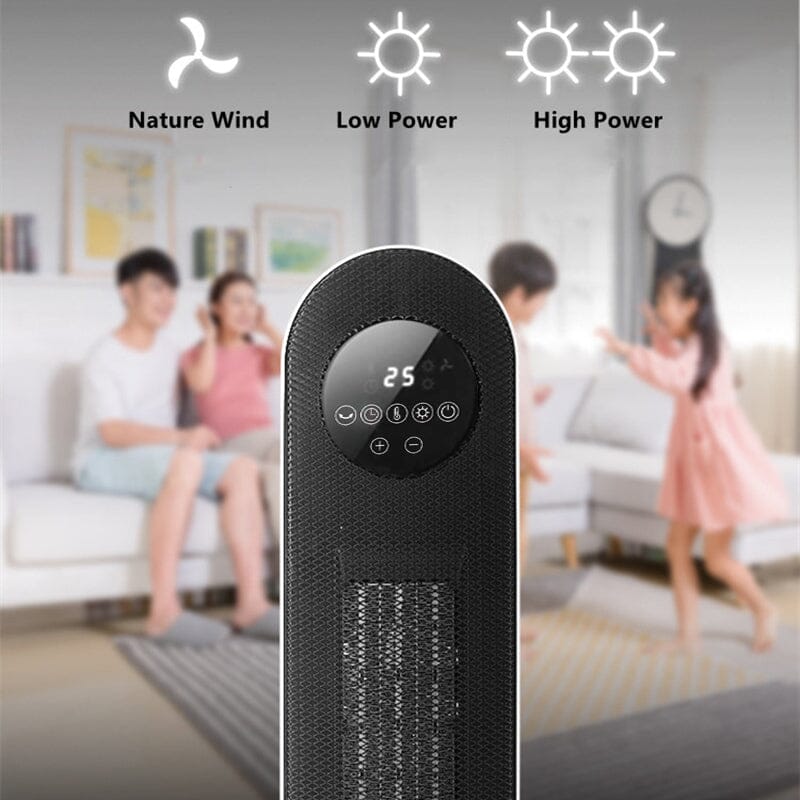 2ft H White Digital PTC Ceramic Heater with Remote Control - House Comfort