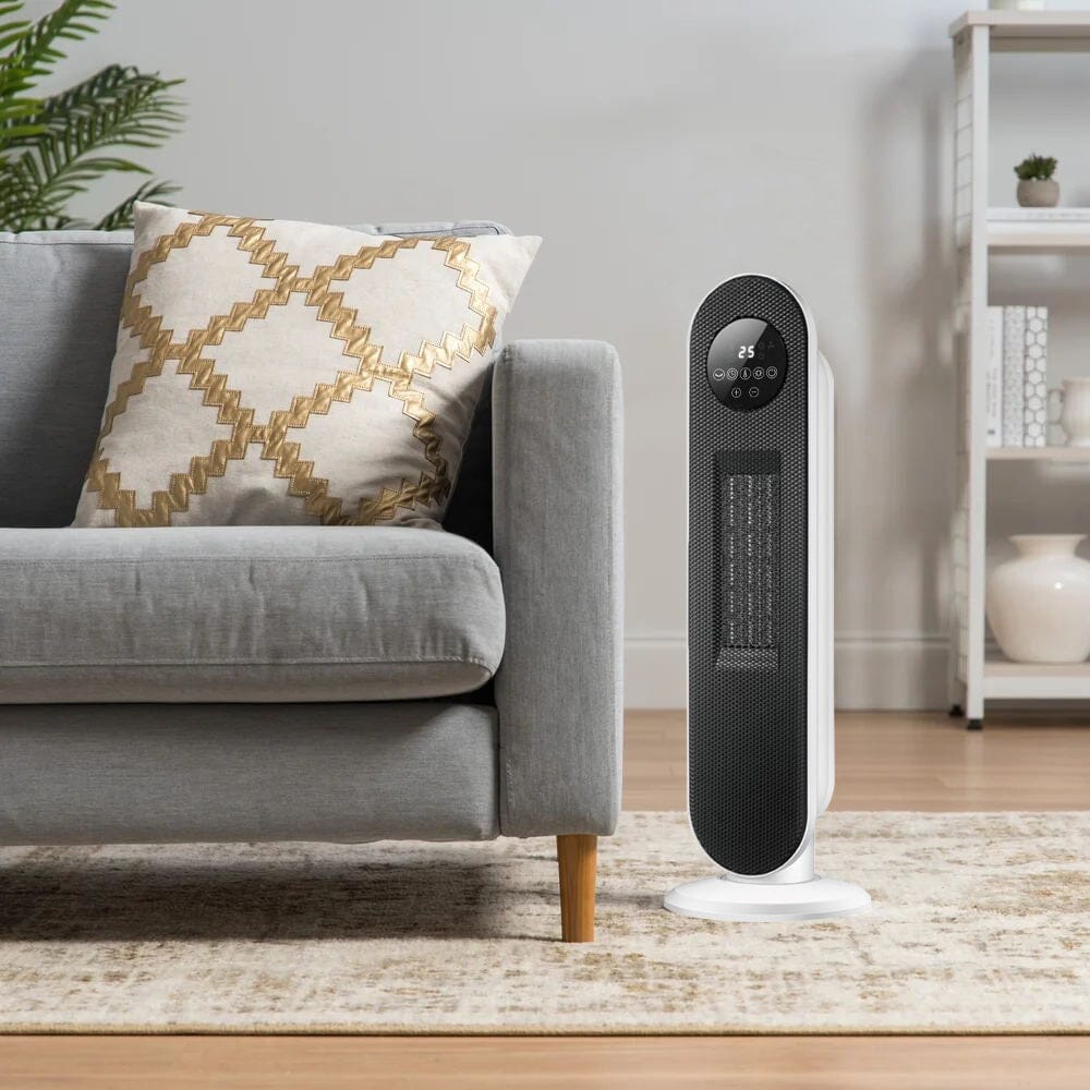 2ft H White Digital PTC Ceramic Heater with Remote Control - House Comfort