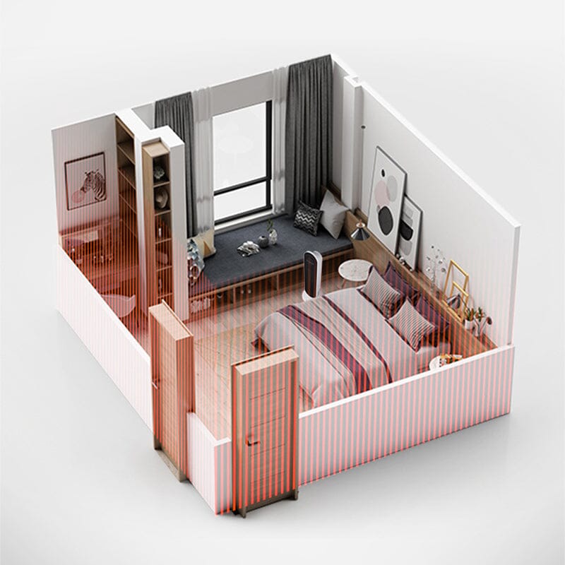 2ft H White Digital PTC Ceramic Heater with Remote Control - House Comfort