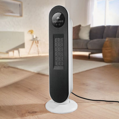 2ft H White Digital PTC Ceramic Heater with Remote Control - House Comfort