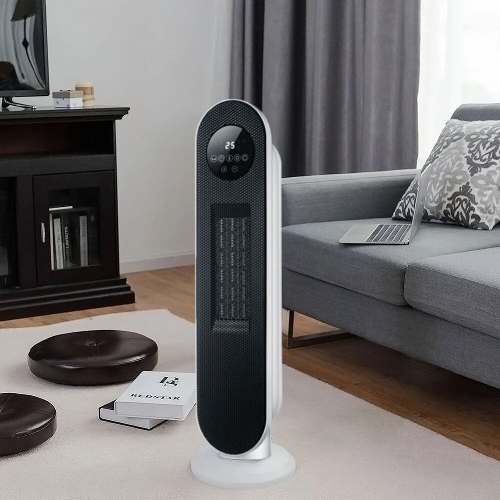 2ft H White Digital PTC Ceramic Heater with Remote Control - House Comfort