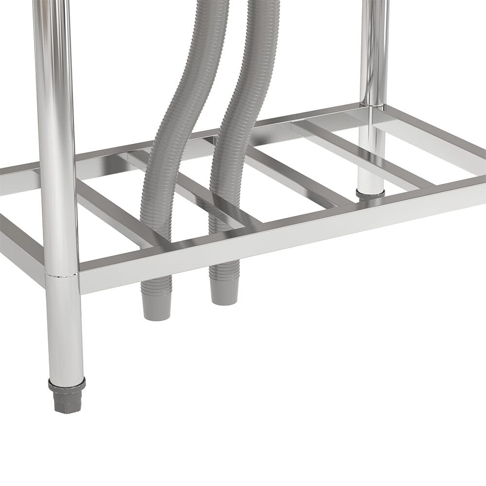 2ft Two Compartment Stainless Steel Commercial Bar Sink with Shelf - House Comfort