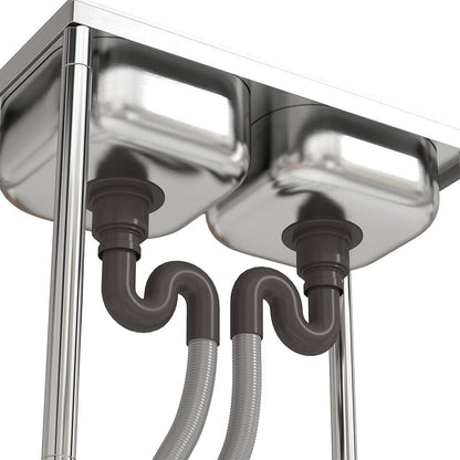 2ft Two Compartment Stainless Steel Commercial Bar Sink with Shelf - House Comfort