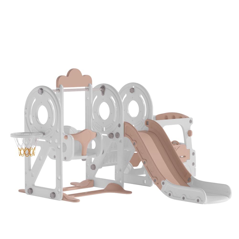 3 - in - 1 Kids Toddler Swing and Slide Set Climber Playset - House Comfort