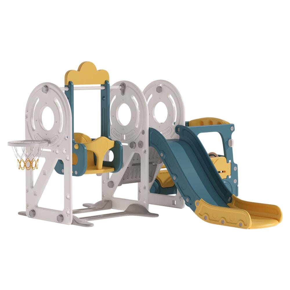 3 - in - 1 Kids Toddler Swing and Slide Set Climber Playset - House Comfort
