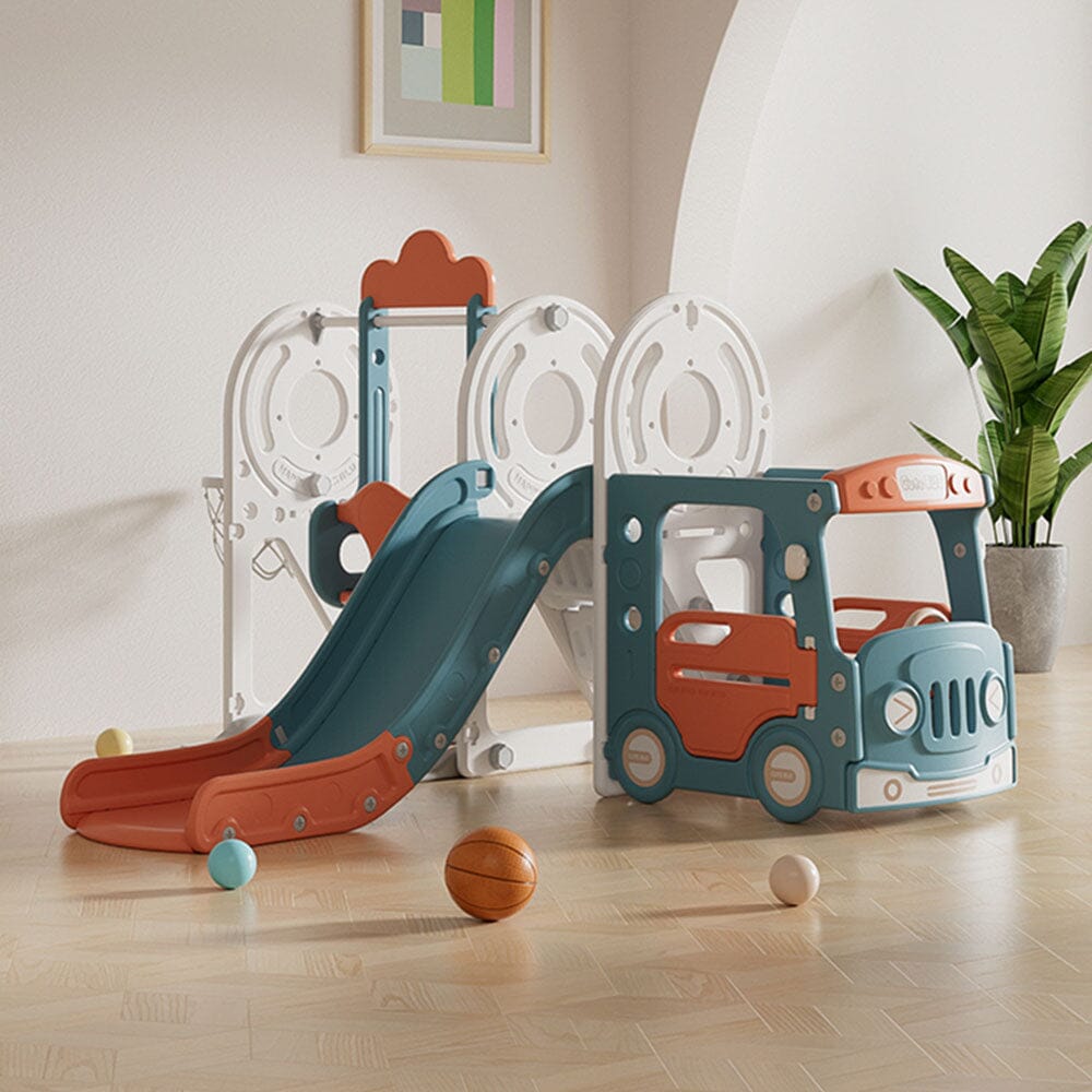 3 - in - 1 Kids Toddler Swing and Slide Set Climber Playset - House Comfort