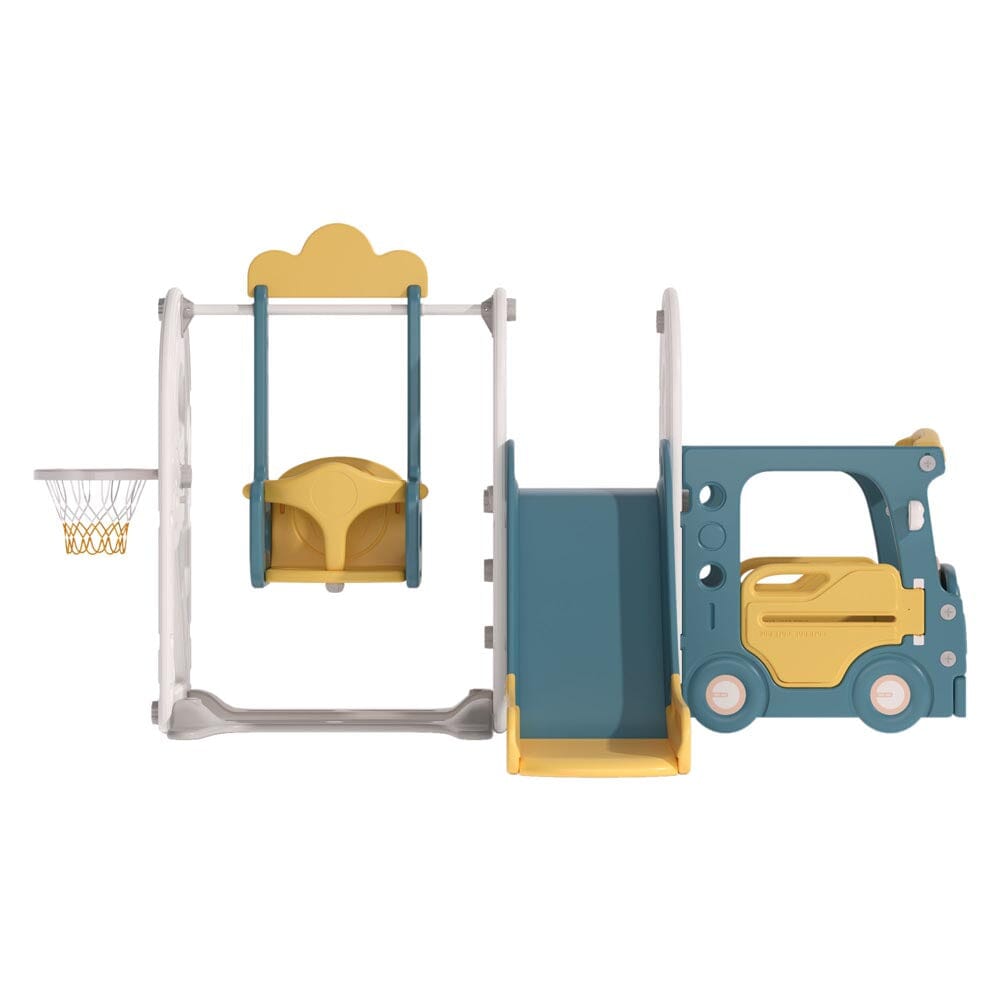 3 - in - 1 Kids Toddler Swing and Slide Set Climber Playset - House Comfort