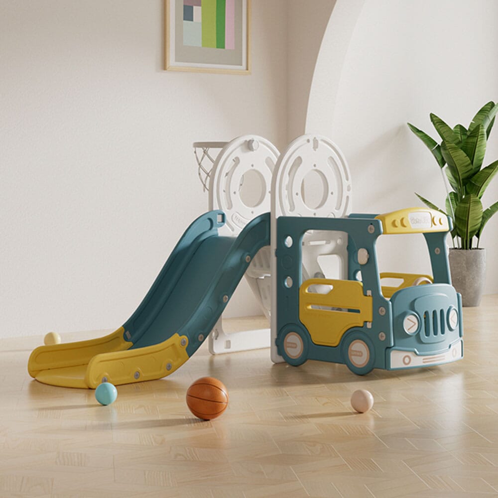 3 - in - 1 Kids Toddler Swing and Slide Set Climber Playset - House Comfort