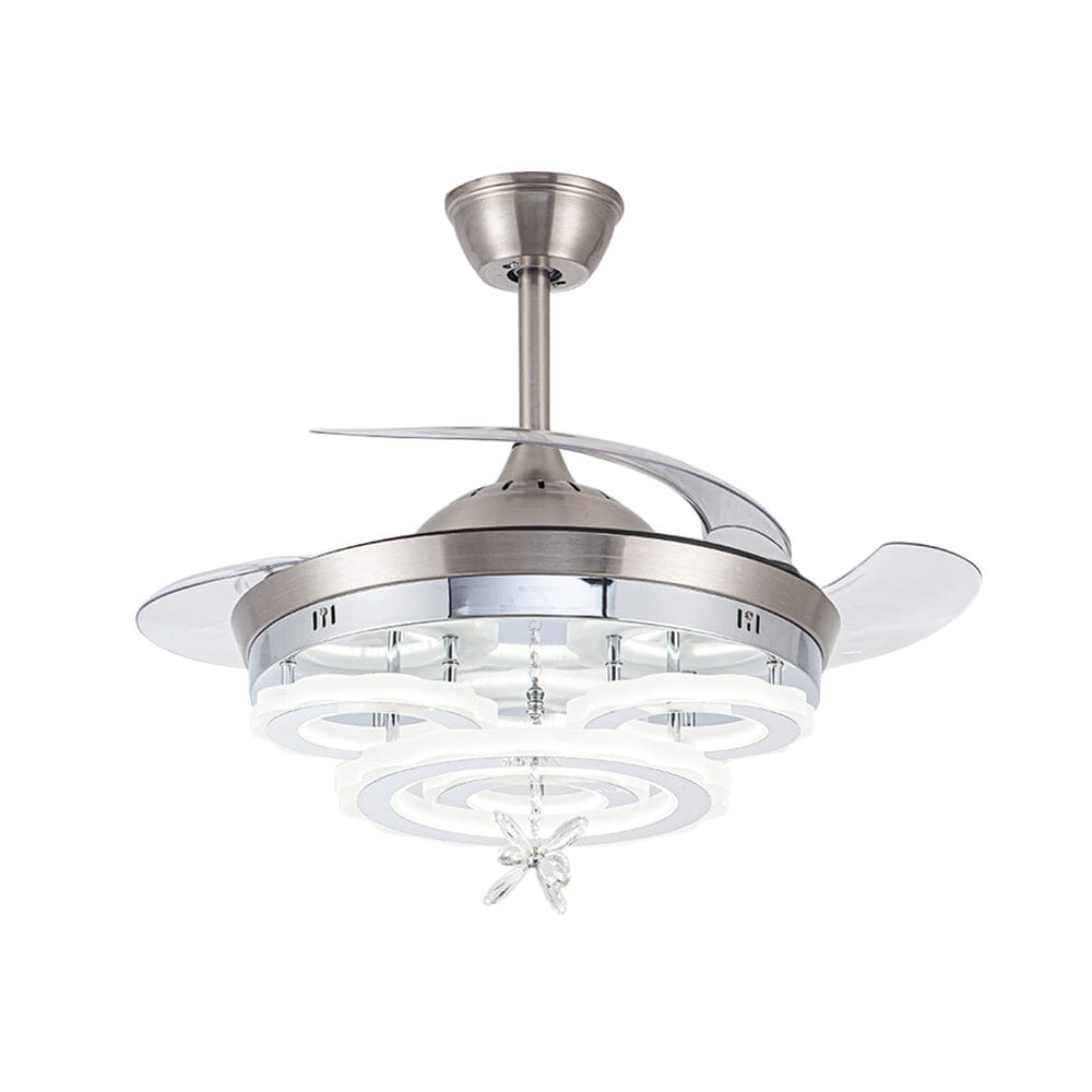 3 Light Changing Acrylic Ceiling Fan 60W for Bedroom Living Room - House Comfort