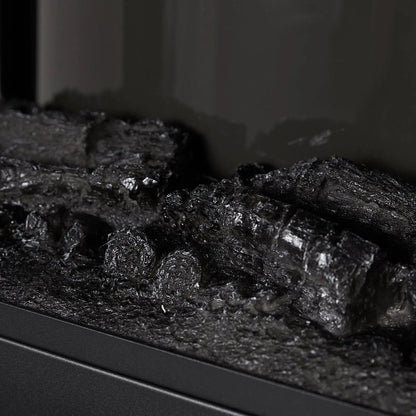 3 - Sided Freestanding Electric Fireplace with Remote Control – Black, 900/1800W, Adjustable LED Flame & Temperature - House Comfort