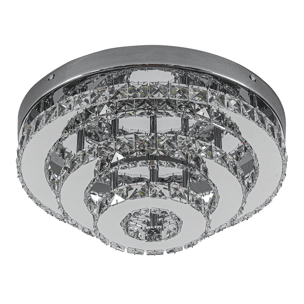 3 - Tier Chic Crystal Ceiling Light with Chrome Finish - House Comfort