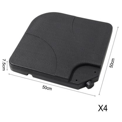 3 x 3 M Khaki Square Cantilever Parasol Outdoor Hanging Umbrella for Garden and Patio - House Comfort