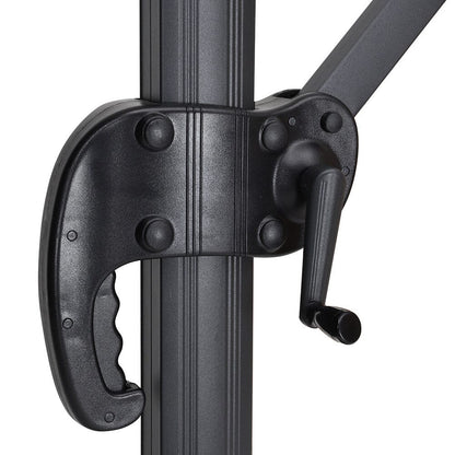 3 x 3 m Square Cantilever Parasol Outdoor Hanging Umbrella for Garden and Patio - House Comfort