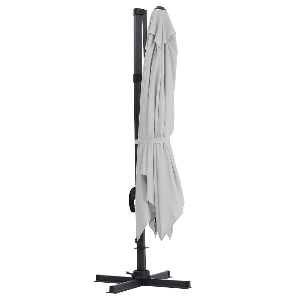 3 x 3 m Square Cantilever Parasol Outdoor Hanging Umbrella for Garden and Patio - House Comfort