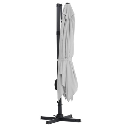 3 x 3 m Square Cantilever Parasol Outdoor Hanging Umbrella for Garden and Patio - House Comfort