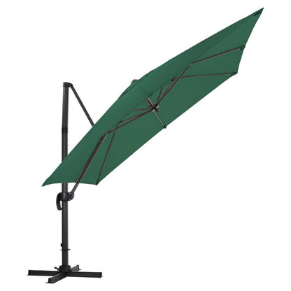 3 x 3 m Square Cantilever Parasol Outdoor Hanging Umbrella for Garden and Patio - House Comfort
