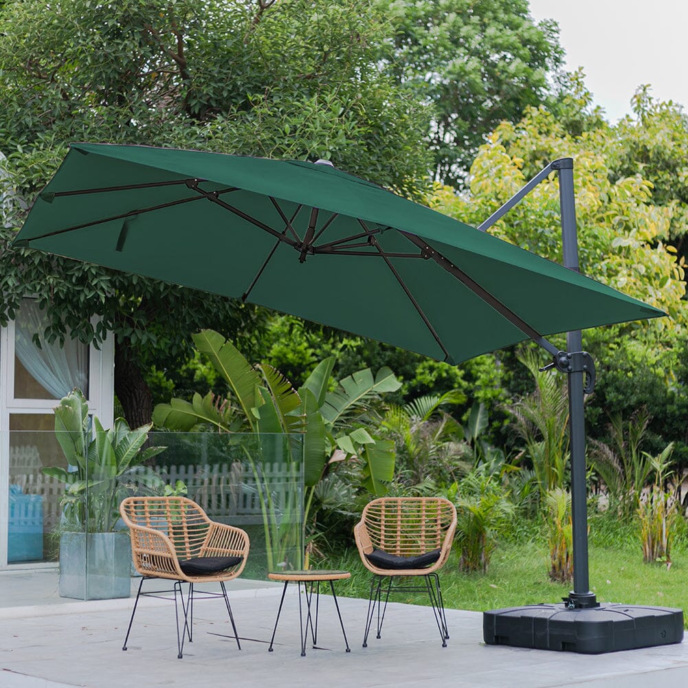 3 x 3 m Square Cantilever Parasol Outdoor Hanging Umbrella for Garden and Patio - House Comfort