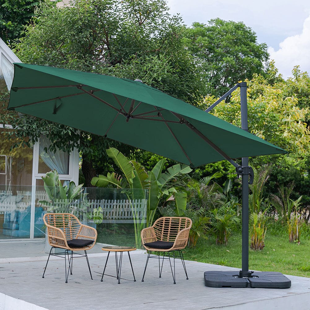 3 x 3 m Square Cantilever Parasol Outdoor Hanging Umbrella for Garden and Patio - House Comfort