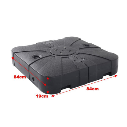 3 x 3 M Square Cantilever Parasol Outdoor Hanging Umbrella for Garden and Patio with Square Plastic Base - House Comfort