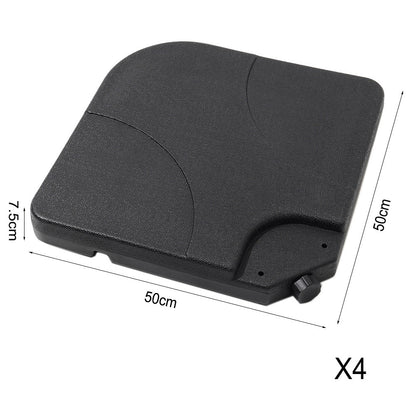 3 x 3M Square Cantilever Parasol Beige Outdoor Hanging Umbrella for Garden and Patio - House Comfort