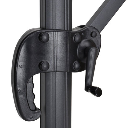 3 x 3M Square Cantilever Parasol Beige Outdoor Hanging Umbrella for Garden and Patio - House Comfort